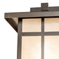 Meyda Lighting Hyde Park 9" Craftsman Brown On Copper "T" Mission Solid Mount Wall Sconce With Clear Seeded Shade Glass