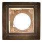 Meyda Lighting Hyde Park 9" Craftsman Brown "T" Mission Mini Pendant Light With Beige Iridescent & Silver Mica Shade Glass