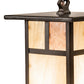 Meyda Lighting Hyde Park 9" Craftsman Brown "T" Mission Mini Pendant Light With Beige Iridescent & Silver Mica Shade Glass