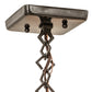 Meyda Lighting Hyde Park 9" Craftsman Brown "T" Mission Mini Pendant Light With Beige Iridescent & Silver Mica Shade Glass