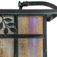 Meyda Lighting Hyde Park 9" Verdigris Sprig Wall Sconce With Beige Iridescent Shade Glass