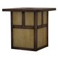 Meyda Lighting Hyde Park 9" Weathered Antique Brass "T" Mission Frame With Beige Shade Glass