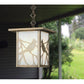 Meyda Lighting Hyde Park 9"Sq Antique Brass Song Bird Ceiling Mini Pendant Light With White Art Shade Glass