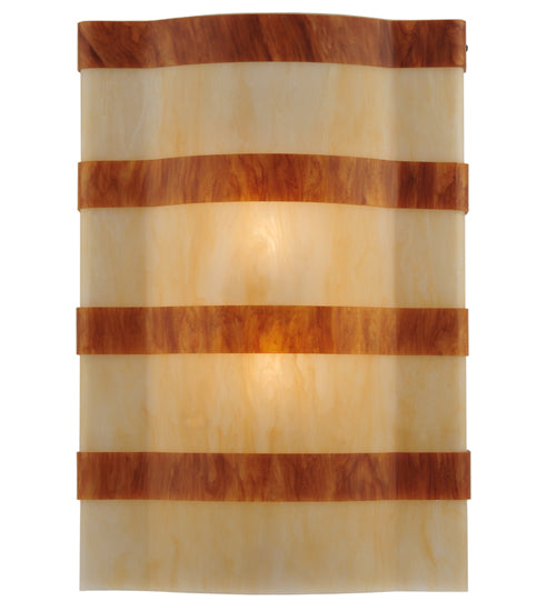 Meyda Lighting IL Bacco 17" 2-Light Wall Sconce With Sahara Taupe & Ambra Siena Idalight Shade