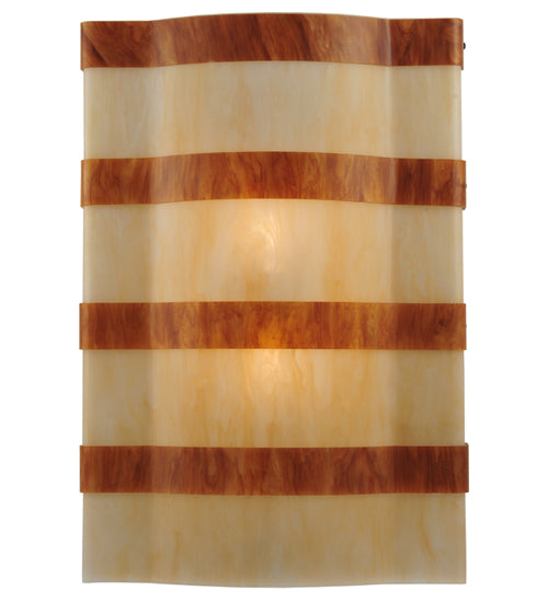 Meyda Lighting IL Bacco 17" 2-Light Wall Sconce With Sahara Taupe & Ambra Siena Idalight Shade
