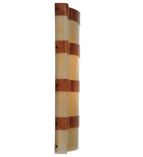 Meyda Lighting IL Bacco 17" 2-Light Wall Sconce With Sahara Taupe & Ambra Siena Idalight Shade