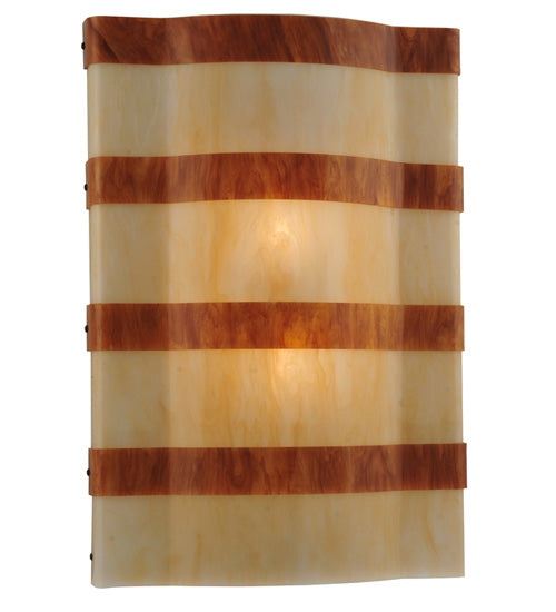 Meyda Lighting IL Bacco 17" 2-Light Wall Sconce With Sahara Taupe & Ambra Siena Idalight Shade