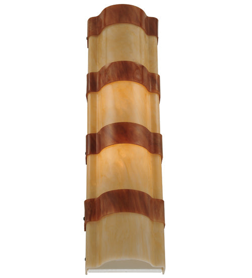 Meyda Lighting IL Bacco 7" 2-Light Wall Sconce With Sahara Taupe & Ambra Siena Idalight Shade