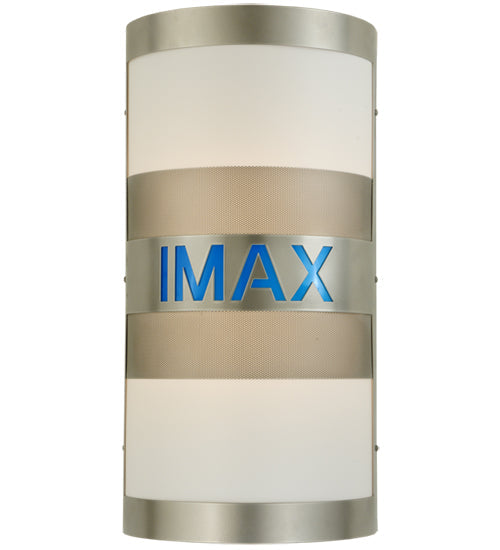 Meyda Lighting IMAX 12" 2-Light Nickel Wall Sconce With White Statuario Idalight Shade