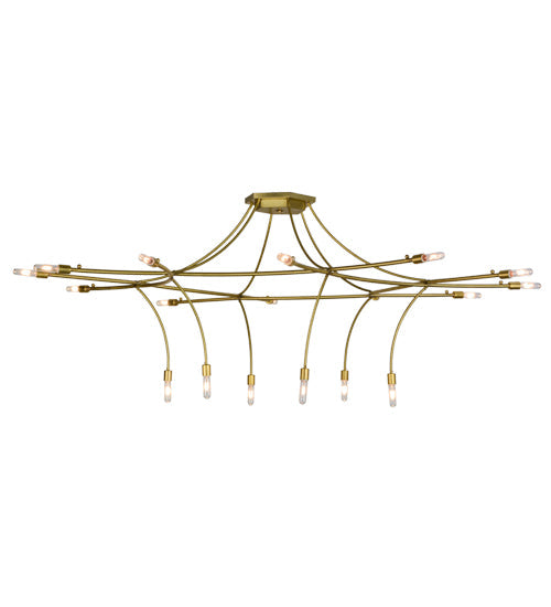 Meyda Lighting ISON 84" 18-Light Natural Brass Chandelier