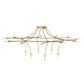 Meyda Lighting ISON 84" 18-Light Natural Brass Chandelier