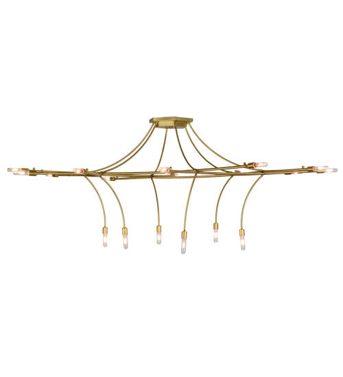 Meyda Lighting ISON 84" 18-Light Natural Brass Chandelier