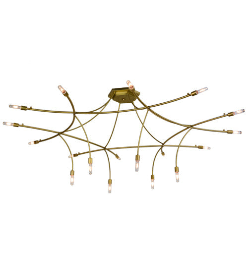 Meyda Lighting ISON 84" 18-Light Natural Brass Chandelier