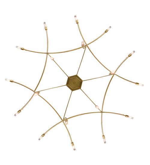 Meyda Lighting ISON 84" 18-Light Natural Brass Chandelier