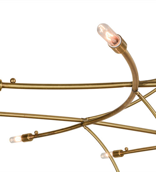 Meyda Lighting ISON 84" 18-Light Natural Brass Chandelier