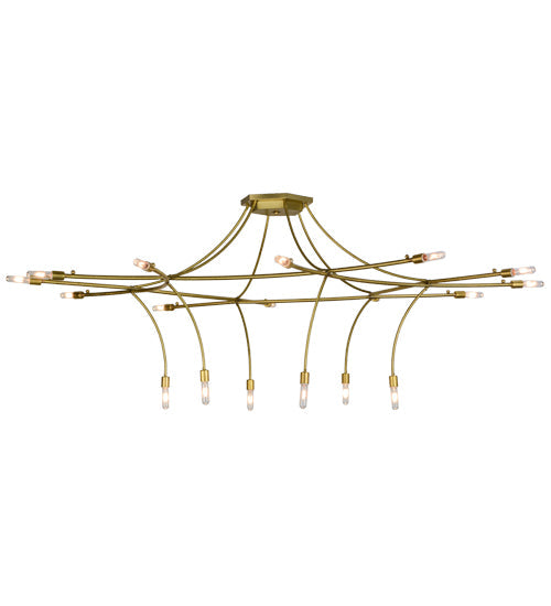 Meyda Lighting ISON 84" 18-Light Natural Brass Chandelier