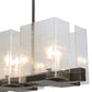 Meyda Lighting Ice Cube 41" 8-Light Timeless Bronze Island Chandelier With Clear Seeded Shade Glass