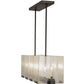Meyda Lighting Ice Cube 41" 8-Light Timeless Bronze Island Chandelier With Clear Seeded Shade Glass