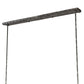 Meyda Lighting Ice Cube 60" 6-Light Smoke Island Chandelier With Clear Textured Shade Glass