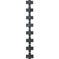 Meyda Lighting Ice Cube 78" 8-Light Black Chrome Over Nickel Chandelier With Clear Seeded Shade Glass