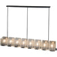 Meyda Lighting Ice Cube 78" 8-Light Black Chrome Over Nickel Chandelier With Clear Seeded Shade Glass