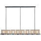 Meyda Lighting Ice Cube 78" 8-Light Black Chrome Over Nickel Chandelier With Clear Seeded Shade Glass