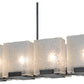Meyda Lighting Ice Cube 78" 8-Light Black Chrome Over Nickel Chandelier With Clear Seeded Shade Glass