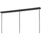 Meyda Lighting Ice Cube 78" 8-Light Black Chrome Over Nickel Chandelier With Clear Seeded Shade Glass
