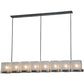 Meyda Lighting Ice Cube 78" 8-Light Black Chrome Over Nickel Chandelier With Clear Seeded Shade Glass