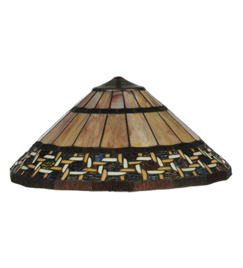 Meyda Lighting Ilona 18" Multi-Colored Shade Glass