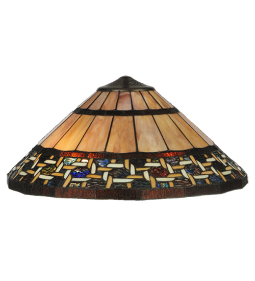 Meyda Lighting Ilona 18" Multi-Colored Shade Glass