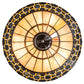Meyda Lighting Ilona 199070 20" 3-Light Mahogany Bronze Inverted Pendant Light With Multi-Colored Shade Glass
