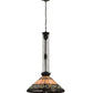 Meyda Lighting Ilona 20" 6-Light Mahogany Bronze Pendant Light With Multi-Colored Shade Glass