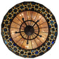 Meyda Lighting Ilona 20" 6-Light Mahogany Bronze Pendant Light With Multi-Colored Shade Glass