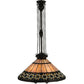 Meyda Lighting Ilona 20" 6-Light Mahogany Bronze Pendant Light With Multi-Colored Shade Glass