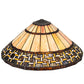 Meyda Lighting Ilona 20"W x 9"H Multi-Colored Shade Glass