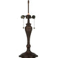 Meyda Lighting Ilona 25" 2-Light Mahogany Bronze Table Lamp Base
