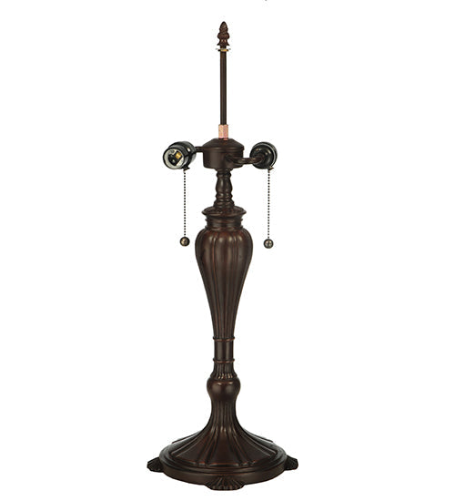 Meyda Lighting Ilona 25" 2-Light Mahogany Bronze Table Lamp Base