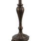 Meyda Lighting Ilona 28" 2-Light Mahogany Bronze Table Lamp With Multi-Colored Shade Glass