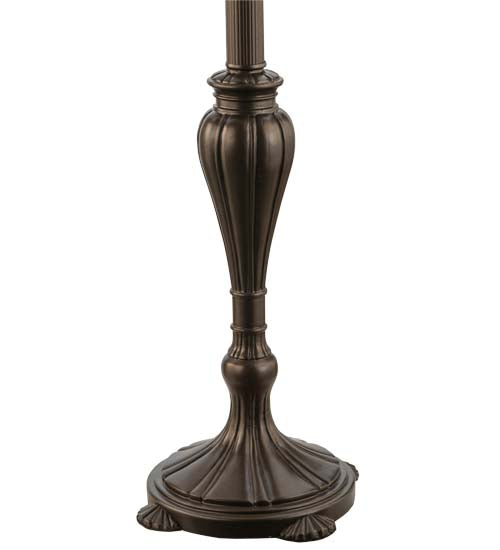 Meyda Lighting Ilona 28" 2-Light Mahogany Bronze Table Lamp With Multi-Colored Shade Glass