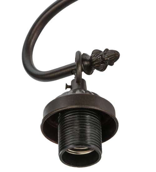 Meyda Lighting Ilona 28" 3-Light Mahogany Bronze Chandelier With Multi-Colored Shade Glass