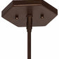 Meyda Lighting Ilona 36" 2-Light China Mahogany Bronze Island Pendant Light With Brown & Beige Shade Glass