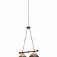 Meyda Lighting Ilona 36" 2-Light China Mahogany Bronze Island Pendant Light With Brown & Beige Shade Glass