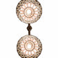 Meyda Lighting Ilona 36" 2-Light China Mahogany Bronze Island Pendant Light With Brown & Beige Shade Glass