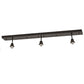 Meyda Lighting Ilona 52" 3-Light Craftsman Brown Island Pendant Light With Chocolate & Beige Shade Glass
