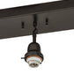 Meyda Lighting Ilona 52" 3-Light Craftsman Brown Island Pendant Light With Chocolate & Beige Shade Glass