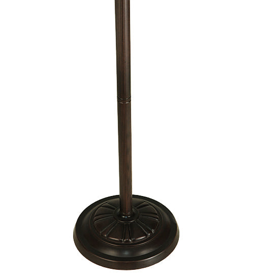 Meyda Lighting Ilona 61" 2-Light Mahogany Bronze Floor Lamp With Multi-Colored Shade Glass