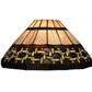 Meyda Lighting Ilona 67" 3-Light Mahogany Bronze Island Pendant Light With Multi-Colored Shade Glass