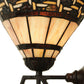 Meyda Lighting Ilona 9" Mahogany Bronze Wall Sconce Amber Mica Shade Glass
