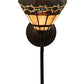 Meyda Lighting Ilona 9" Mahogany Bronze Wall Sconce Amber Mica Shade Glass